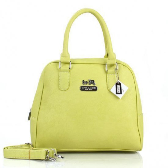 Coach Georgie In Leather Medium Yellow Satchels ESZ | Women